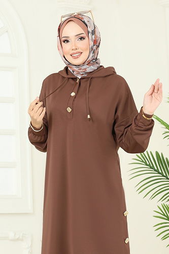 moda selvim طقم بني 453DVL817 - Thumbnail