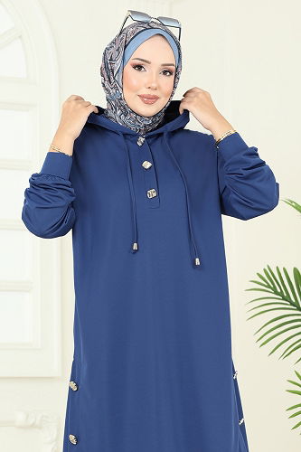 moda selvim طقم ازرق 453DVL817 - Thumbnail