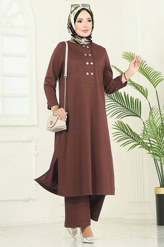 moda selvim Combined 454DVL817 Brown - Thumbnail