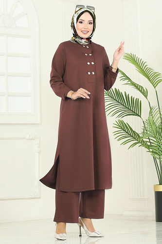 moda selvim Combined 454DVL817 Brown - Thumbnail