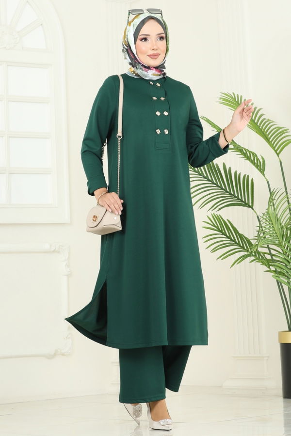 Modaselvim Hijab Combinations Combined 454DVL817 Emerald