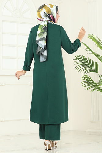 moda selvim طقم زيتي 454DVL817 - Thumbnail