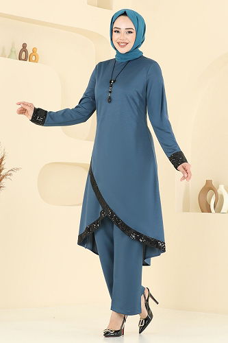 moda selvim طقم بترولي 4559ASMK1074 - Thumbnail