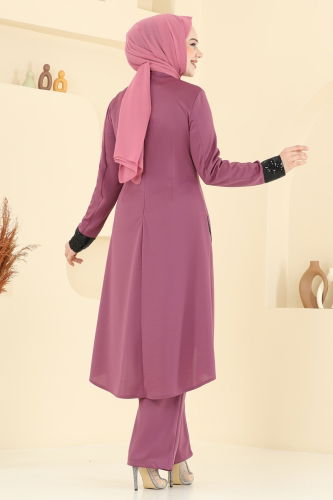 moda selvim طقم وردي 4559ASMK1074 - Thumbnail