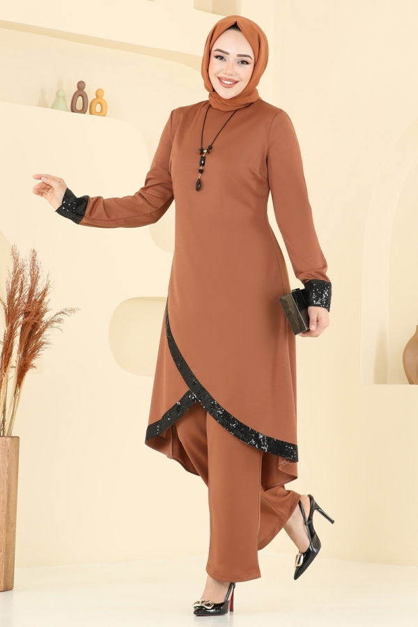 Modaselvim الاطقم طقم عسلي 4559ASMK1074