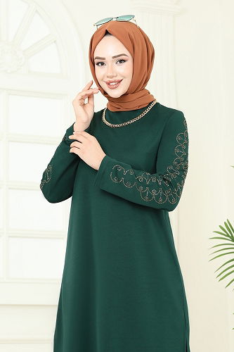 moda selvim طقم زيتي 455DVL817 - Thumbnail