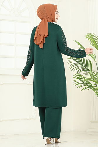 moda selvim طقم زيتي 455DVL817 - Thumbnail