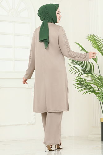 moda selvim طقم بيج 455DVL817 - Thumbnail