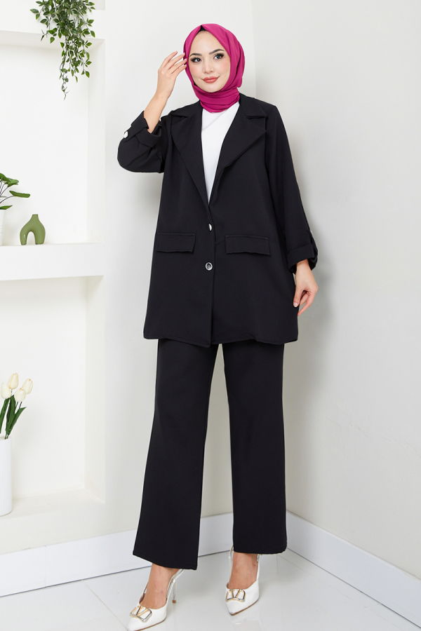 Modaselvim Hijab Combinations Combined 4560NES1021-M Black