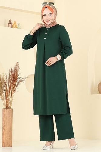 moda selvim طقم زيتي 457DVL817 - Thumbnail