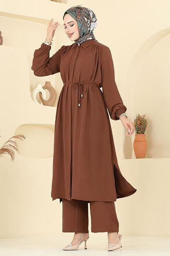 moda selvim طقم عسلي 458DVL817 - Thumbnail