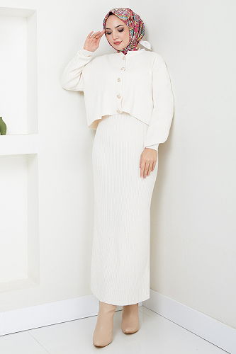 moda selvim طقم بيج 4600UZ1029-M - Thumbnail