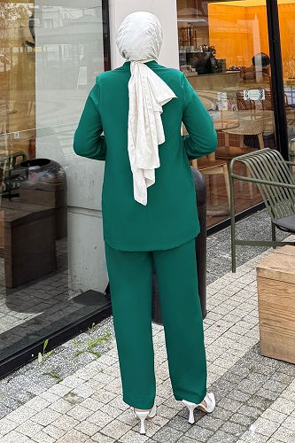 moda selvim طقم زيتي 4686ALGK1170 - Thumbnail