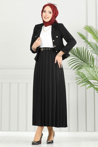 moda selvim طقم أسود 4702MP806 - Thumbnail