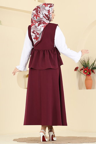 moda selvim Combined 4706ALGK1170 Burgundy - Thumbnail