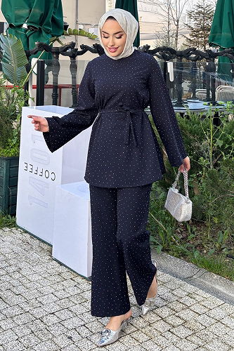 moda selvim طقم كحلي 4714ALGK1170 - Thumbnail