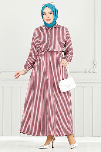 moda selvim Combined 4735ZNK903-M Burgundy - Thumbnail