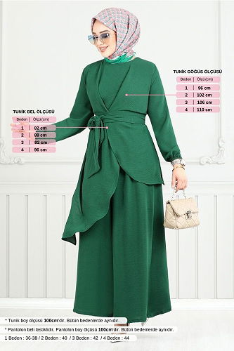 moda selvim طقم زيتي 4743ZNK903-M - Thumbnail