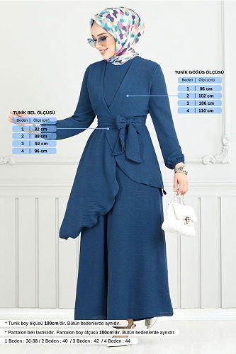 moda selvim طقم ازرق 4743ZNK903-M - Thumbnail