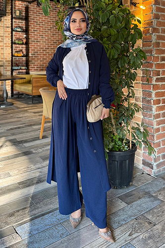 moda selvim Combined 4757ZNK903-M Navy Blue - Thumbnail