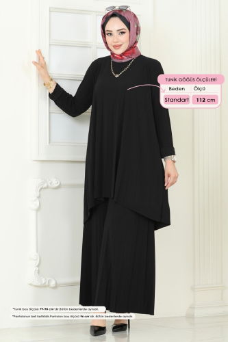 moda selvim طقم أسود 5005AF553 - Thumbnail