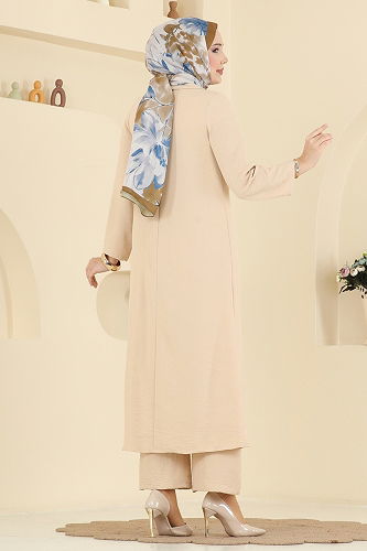 moda selvim طقم بيج 5007BM387 - Thumbnail