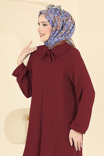 moda selvim طقم خمري 5007BM387 - Thumbnail