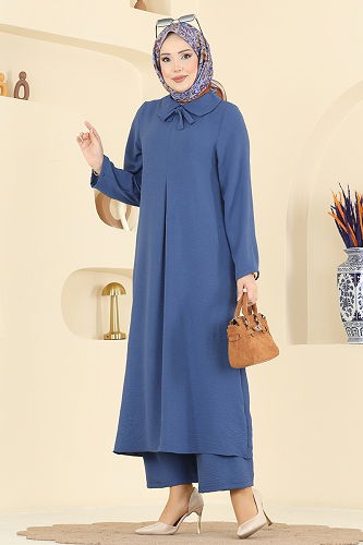 moda selvim طقم ازرق 5007BM387 - Thumbnail