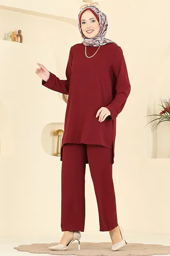 moda selvim Combined 5008BM387 Burgundy - Thumbnail