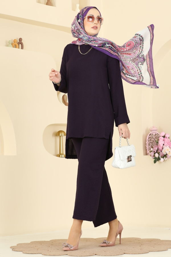 Modaselvim Hijab Combinations Combined 5008BM387 Damson