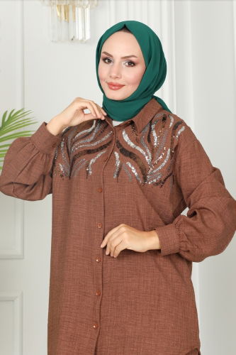 moda selvim Combined 5010HBS856 Brown - Thumbnail