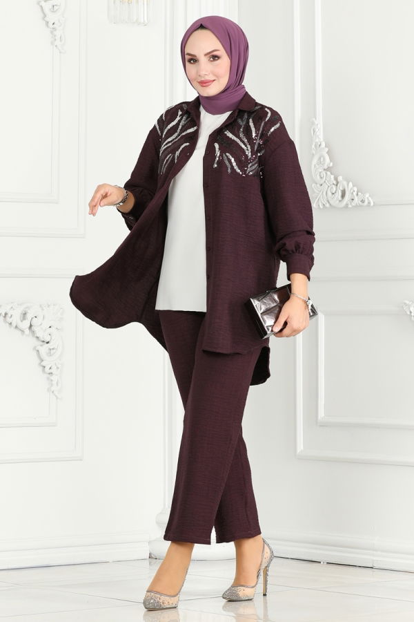 Modaselvim Hijab Combinations COMBINED 5010HBS856 Damson