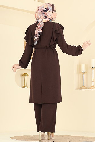 moda selvim طقم بني 5010MDA386 - Thumbnail