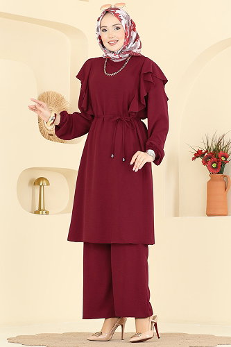 moda selvim Combined 5010MDA386 Burgundy - Thumbnail