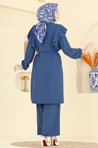 moda selvim طقم ازرق 5010MDA386 - Thumbnail