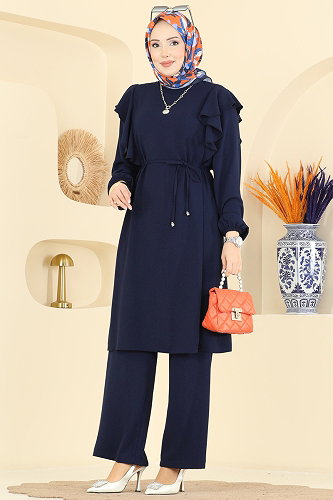 moda selvim طقم كحلي 5010MDA386 - Thumbnail