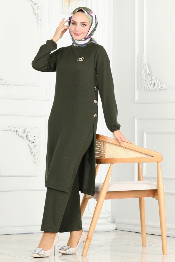 Modaselvim Hijab Combinations COMBINED 5016HBS856 Khaki