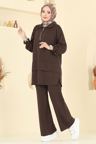 moda selvim Combined 5017HBS856 Brown - Thumbnail