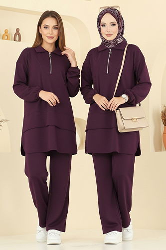 moda selvim Combined 5017HBS856 Burgundy - Thumbnail