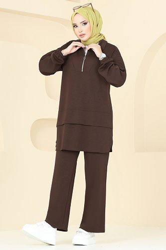 moda selvim Combined 5017HBS856 Dark Brown - Thumbnail