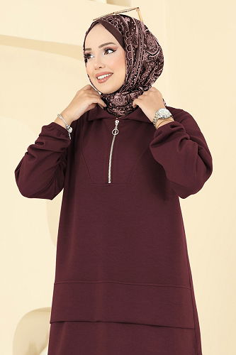 moda selvim Combined 5017HBS856 Dark Burgundy - Thumbnail