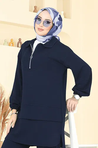 moda selvim Combined 5017HBS856 Dark Navy Blue - Thumbnail
