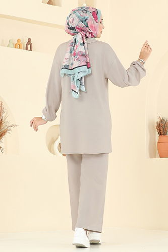 moda selvim طقم بيج 5017HBS856 - Thumbnail