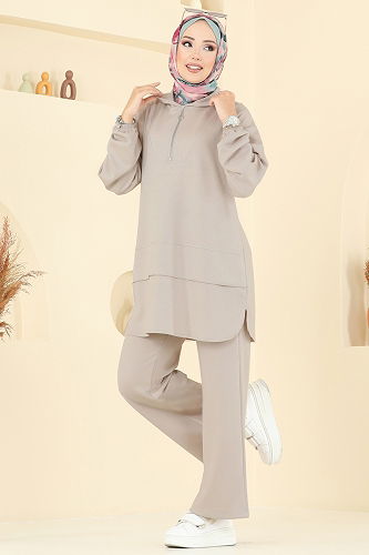 moda selvim طقم بيج 5017HBS856 - Thumbnail