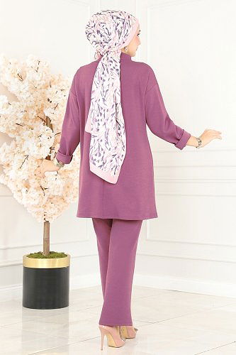 moda selvim Combined 5028TEG847 Dark Lilac - Thumbnail