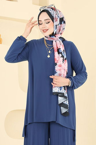 moda selvim طقم ازرق 5033AF553 - Thumbnail