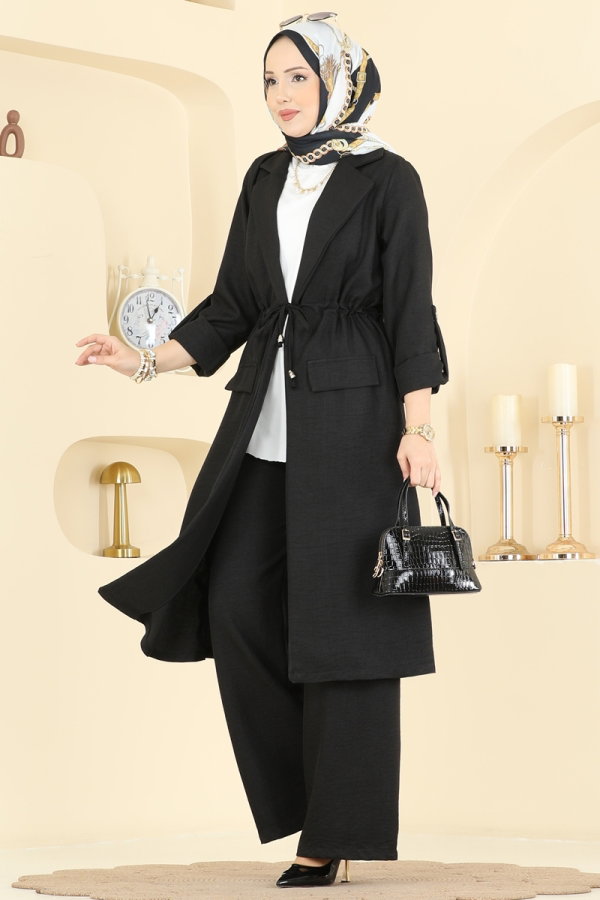 Modaselvim Hijab Combinations Combined 5038MP806 Black