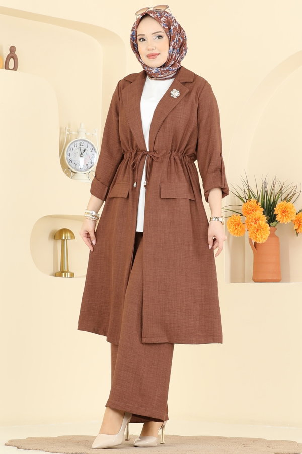Modaselvim Hijab Combinations Combined 5038MP806 Brown