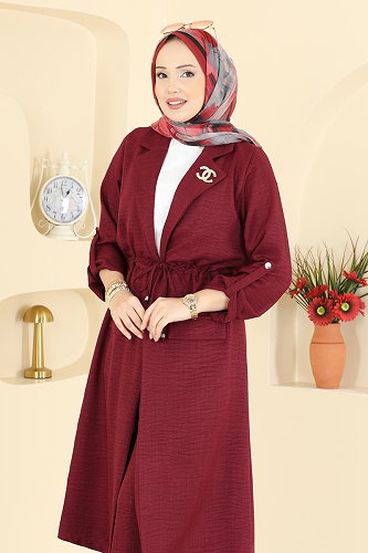 moda selvim Combined 5038MP806 Burgundy - Thumbnail