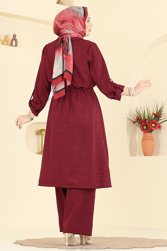 moda selvim Combined 5038MP806 Burgundy - Thumbnail